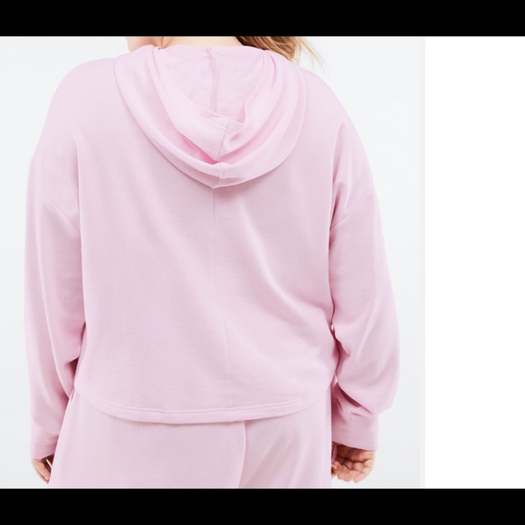 Fabletics Pink Crop Hooodie Eco Conscious Pullover - Picture 1 of 2